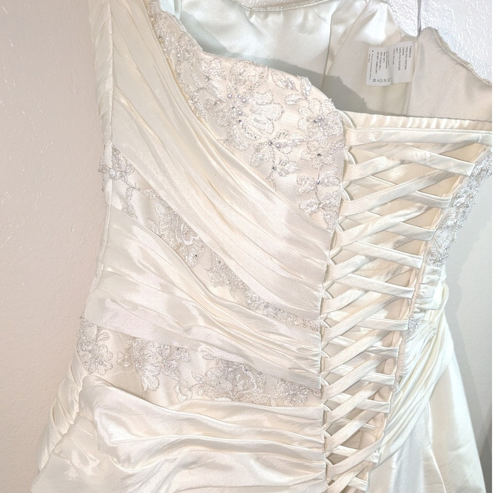 NWOT Maggie Sottero Couture Corset Beaded Pleated Sweetheart Bridal Gown 14 - Picture 5 of 14